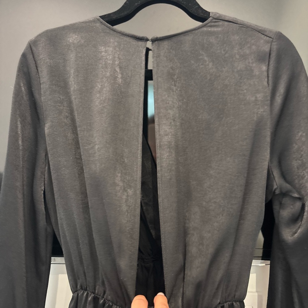 Zara Elegant Black Wrap Dress - Picture 6 of 7
